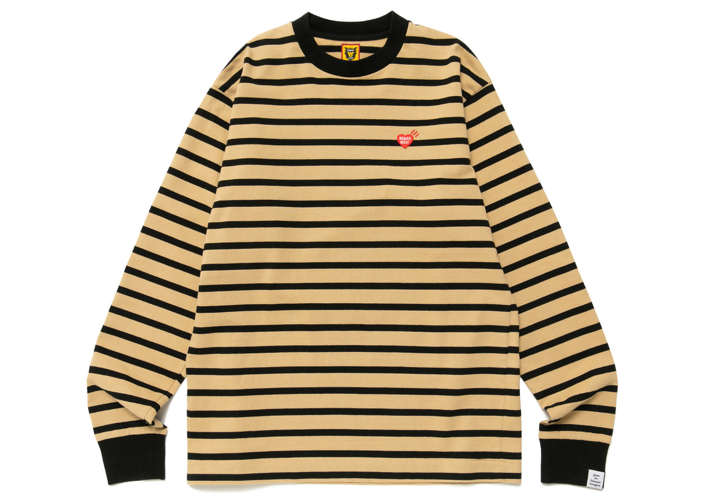 Human Made Striped L/S T-Shirt Beige - SS23 - US