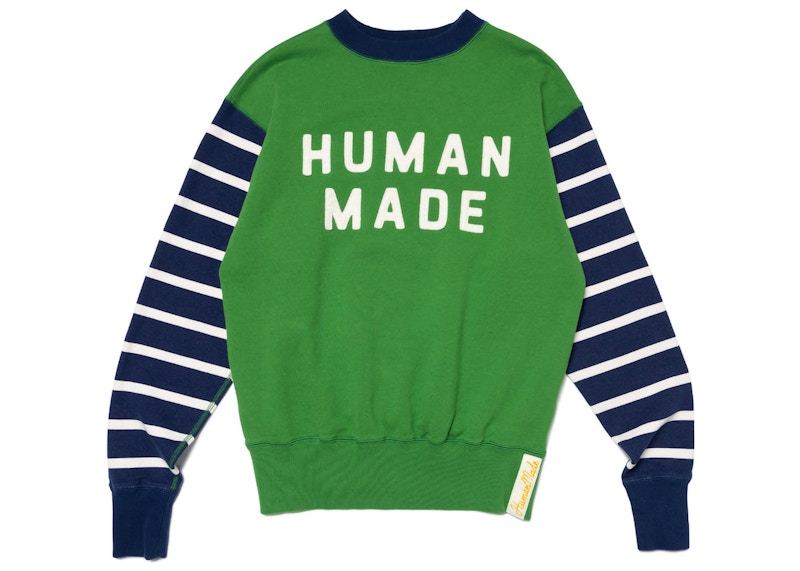 Human Made Striped Sleeve Sweatshirt Green - SS23 メンズ - JP