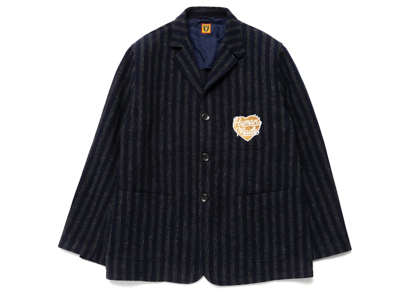 Human Made Striped Tweed Blazer Navy