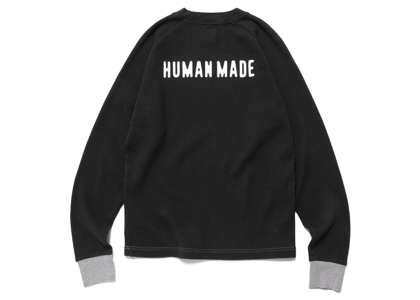 Human Made Thermal L/S T-Shirt Black Men's - FW22 - US