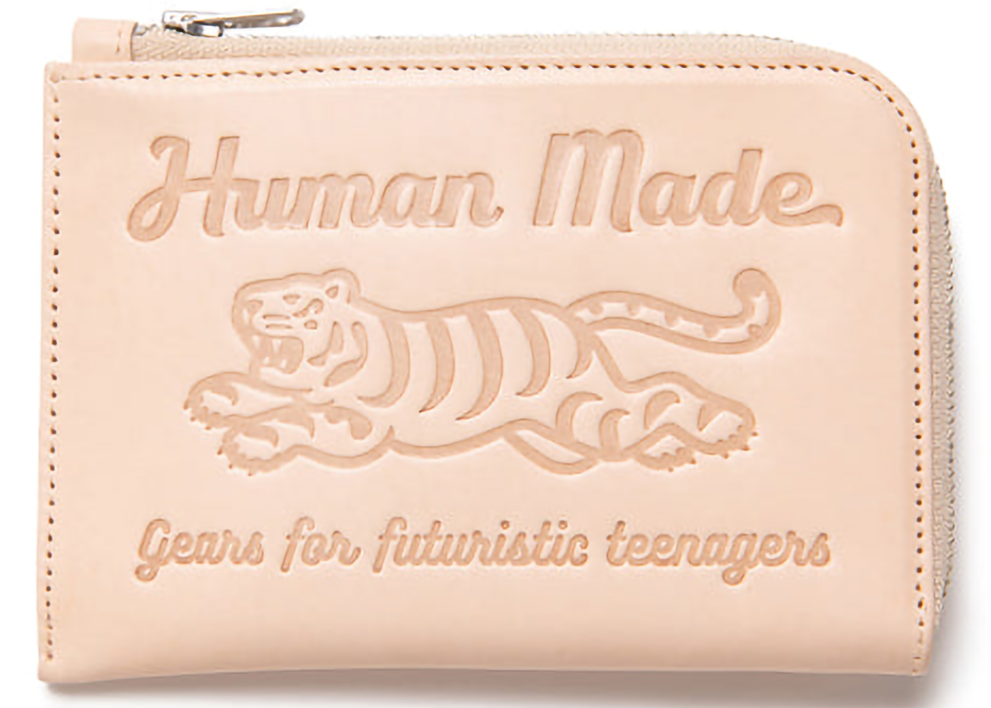 Human Made Tiger Leather Wallet Beige