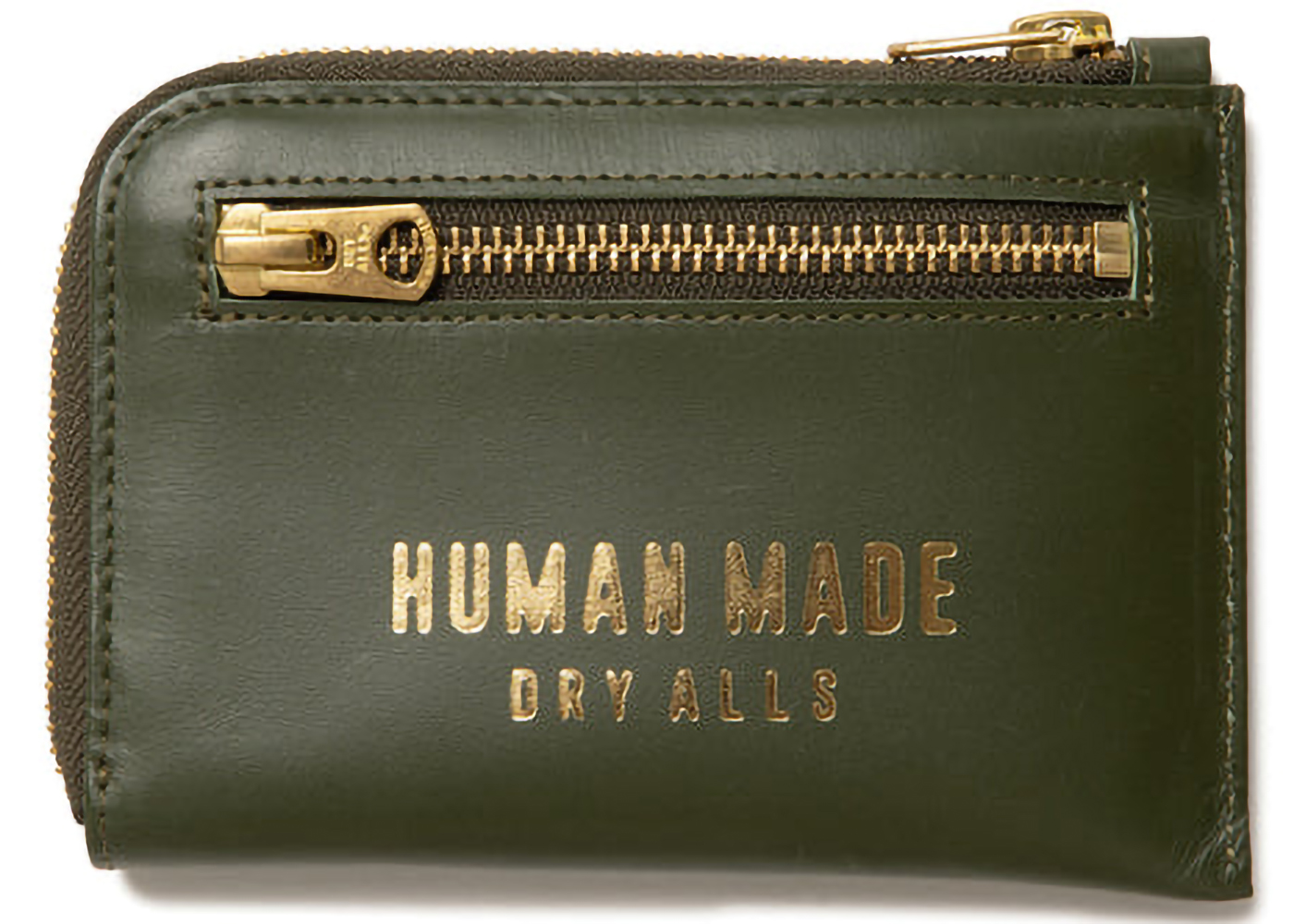 Human Made Tiger Leather Wallet Olive Drab - FW22 - US
