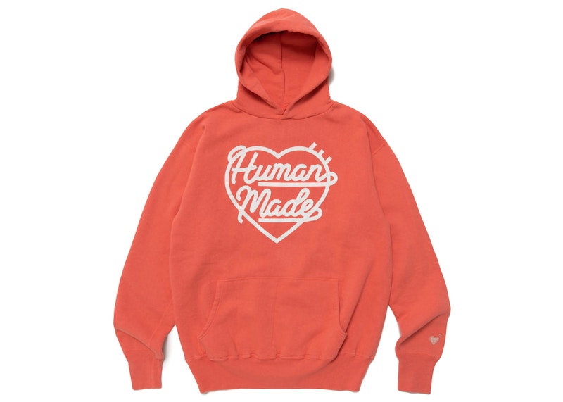 柄デザイン無地ワンポイントHuman Made Heart Tsuriami Hoodie “Pink”