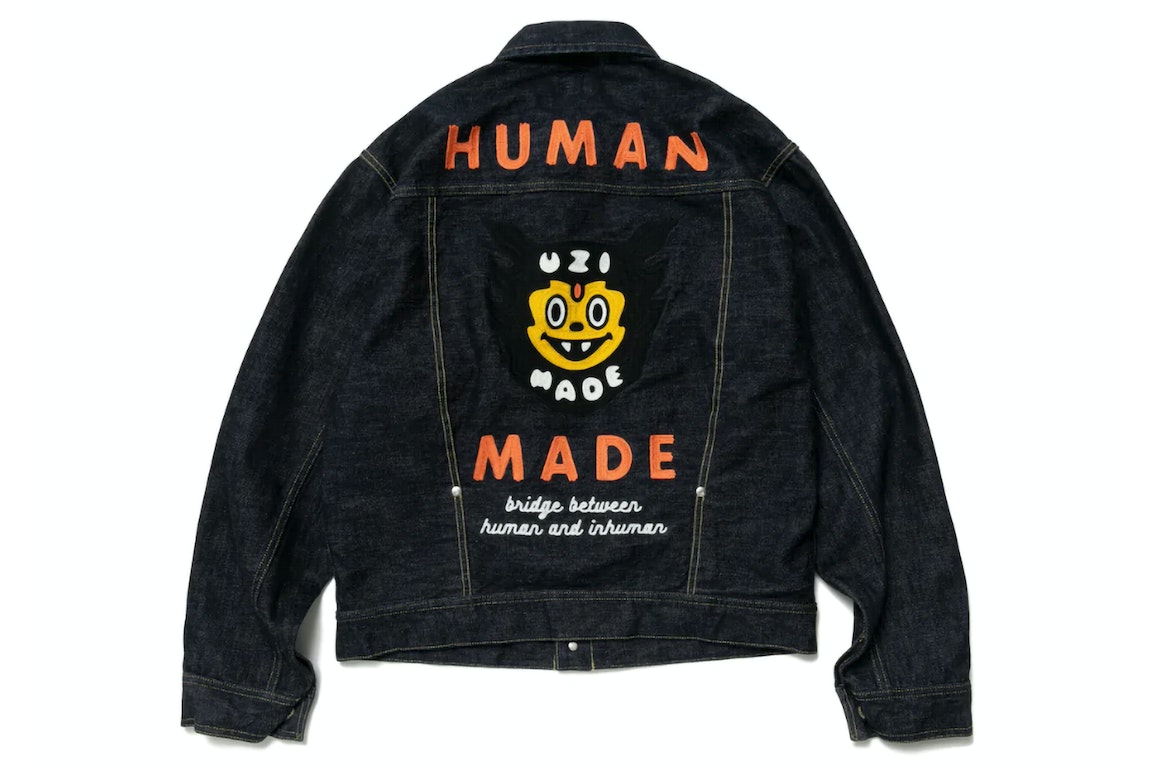 Pre-owned Human Made Uzi Made Denim Jacket Indigo