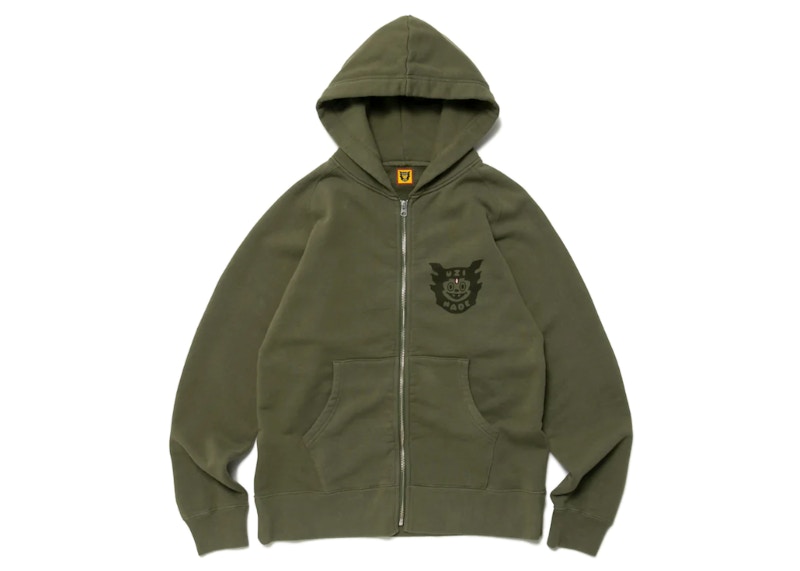 Human Made Uzi Made Zip Hoodie Oliev Drab メンズ - FW22 - JP