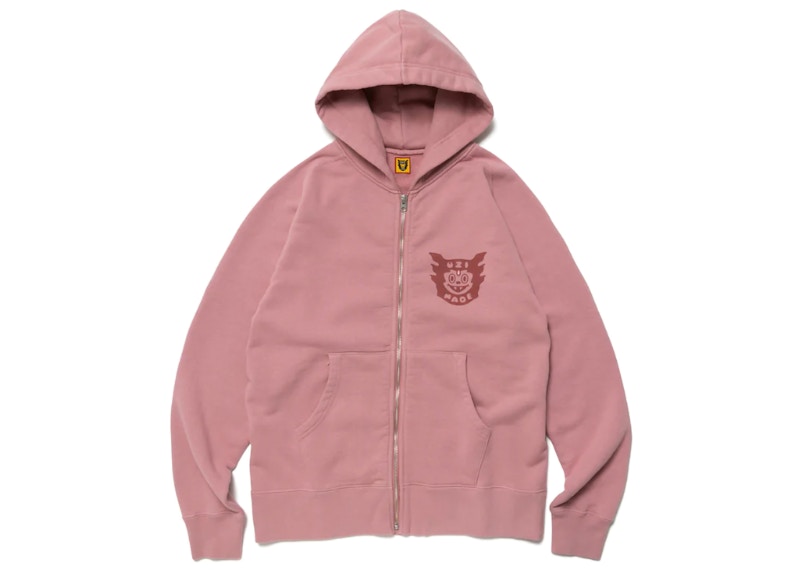 Human Made Uzi Made Zip Hoodie Pink Men's - FW22 - US