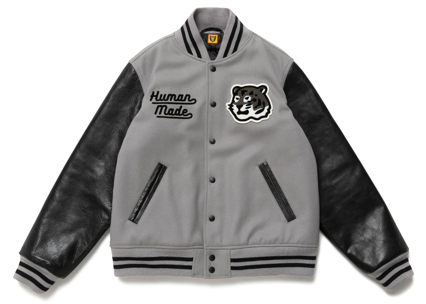 Human Made Varsity Jacket Grey Men's - FW22 - US