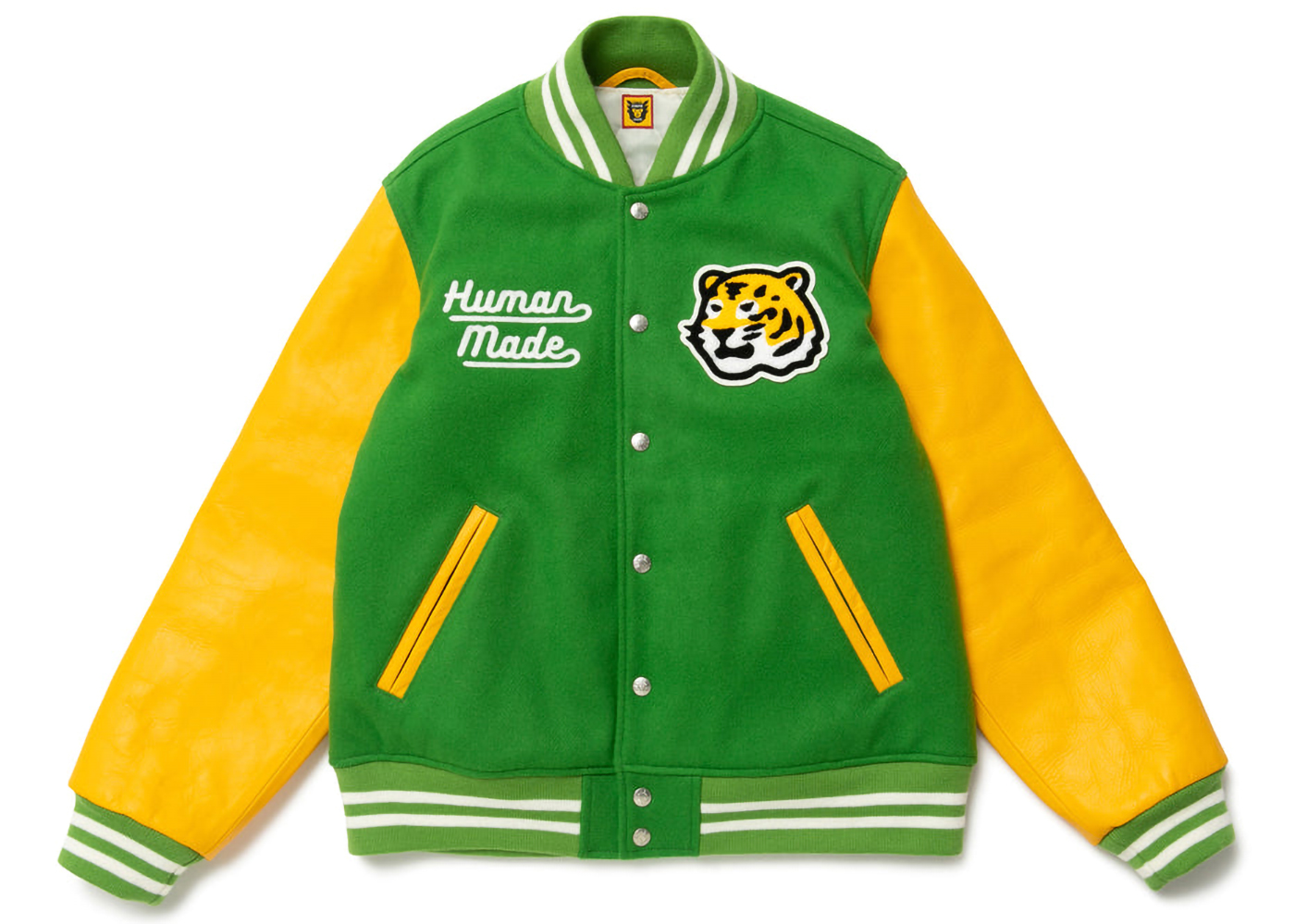 Human Made Varsity Jacket Yellow Men's - FW22 - US