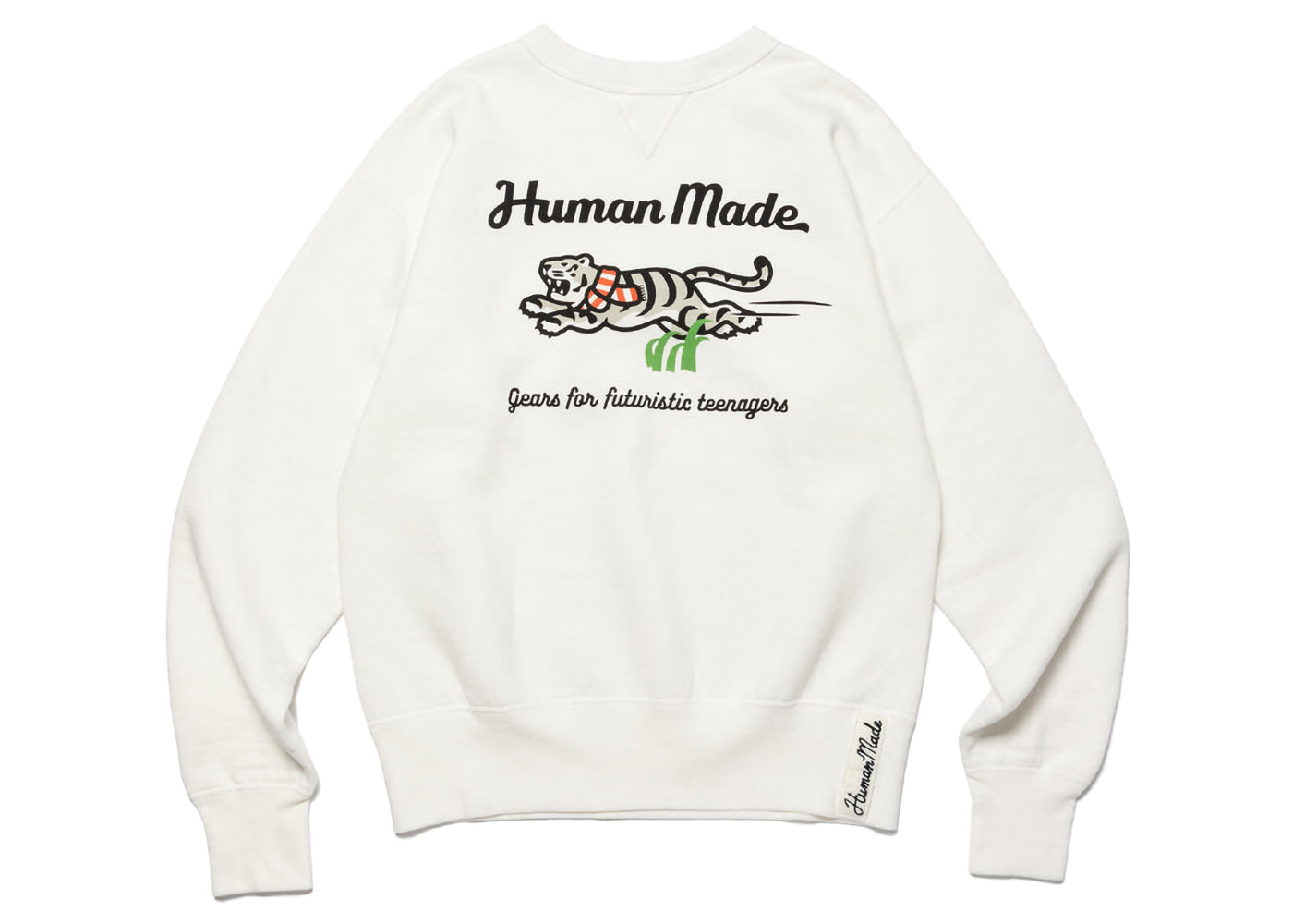Human Made White Tiger Tsuriami Sweatshirt White