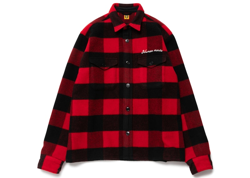 【最新品】HUMAN MADE WOOL OVERSHIRT RED S トップス