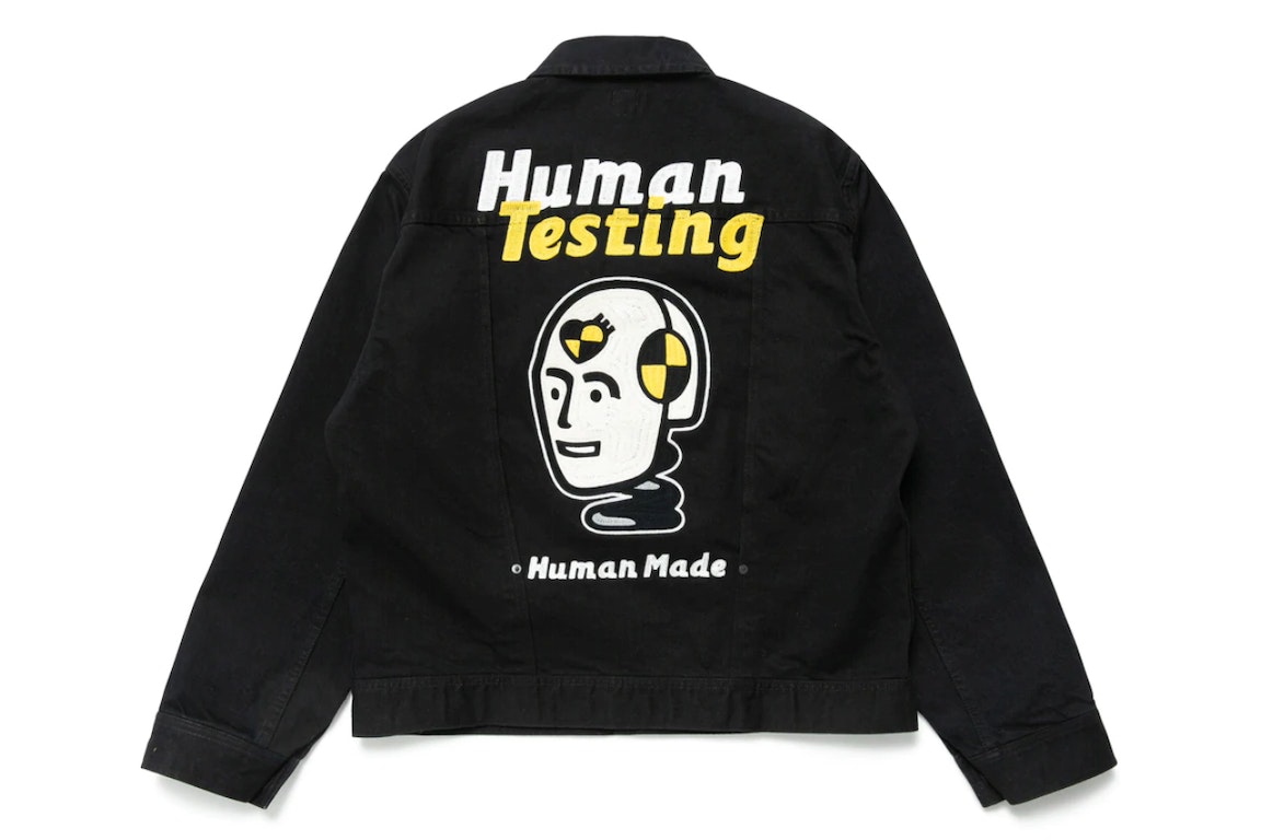 Pre-owned Human Made X Asap Rocky Human Testing Denim Jacket Black