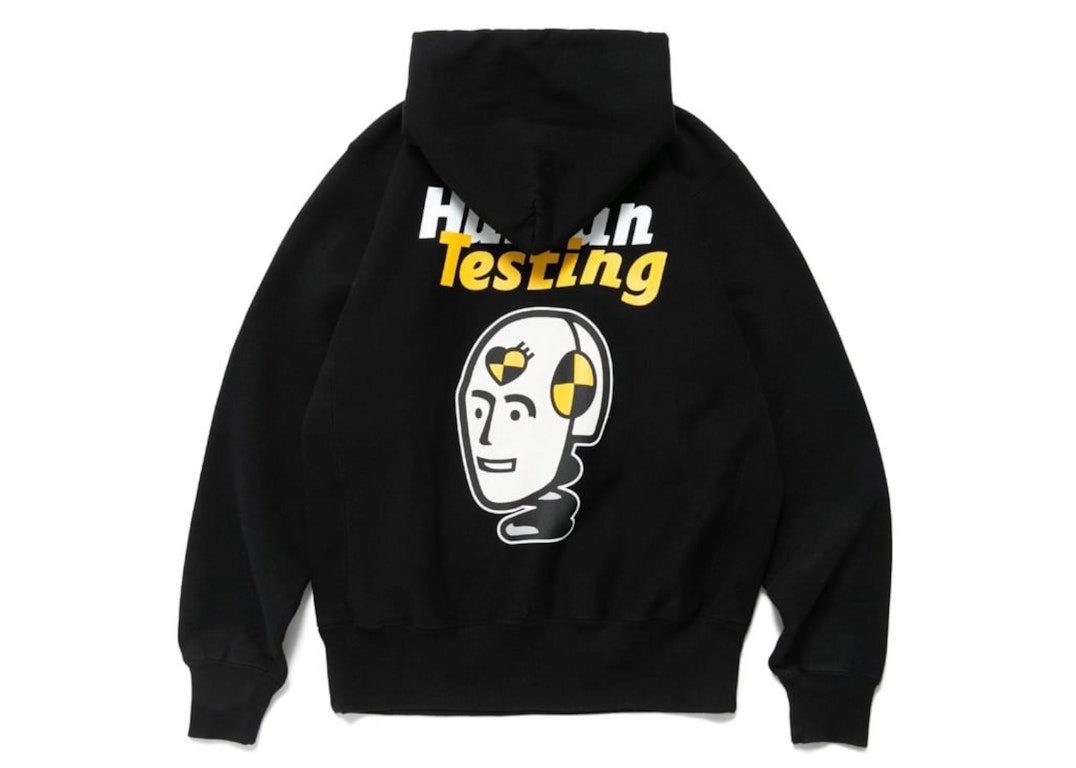 Pre-owned Human Made X Asap Rocky Human Testing Pizza Hoodie Black