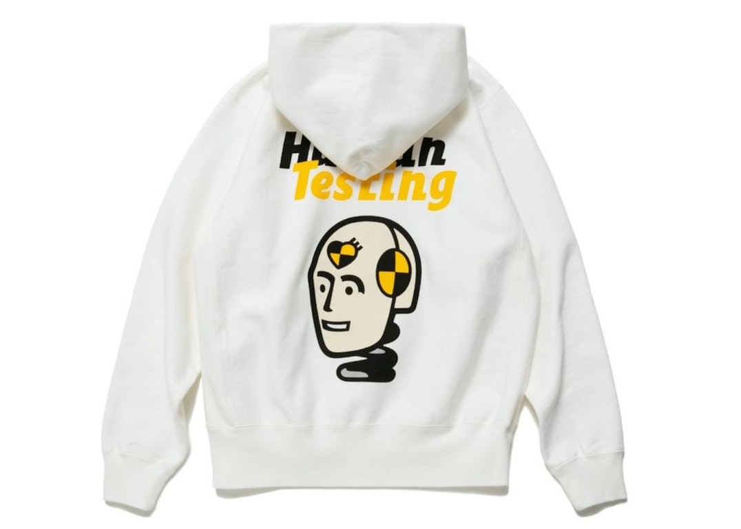Pre-owned Human Made X Asap Rocky Human Testing Pizza Hoodie White