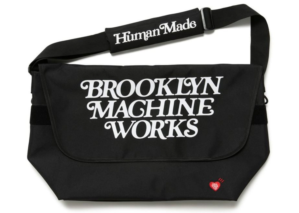 Human Made x BROOKLYN MACHINE WORKS x Girls Don’t Cry Messenger Bag Black