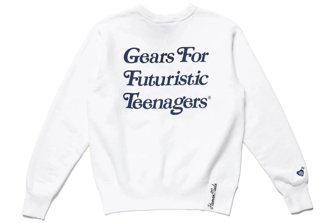 Human Made x Girls Don't Cry Gears For Futuristic Teenagers Crewneck Sweatshirt White
