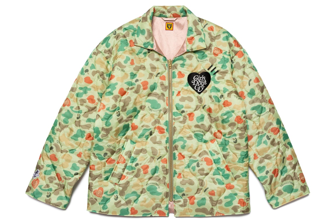 Pre-owned Human Made X Girls Don't Cry Heart Camo Jacket Green