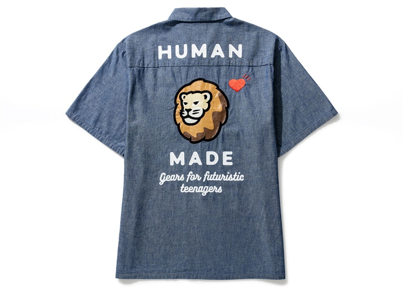 Human Made x HBX Lion S/S Shirt Indigo - FW22 Men's - US