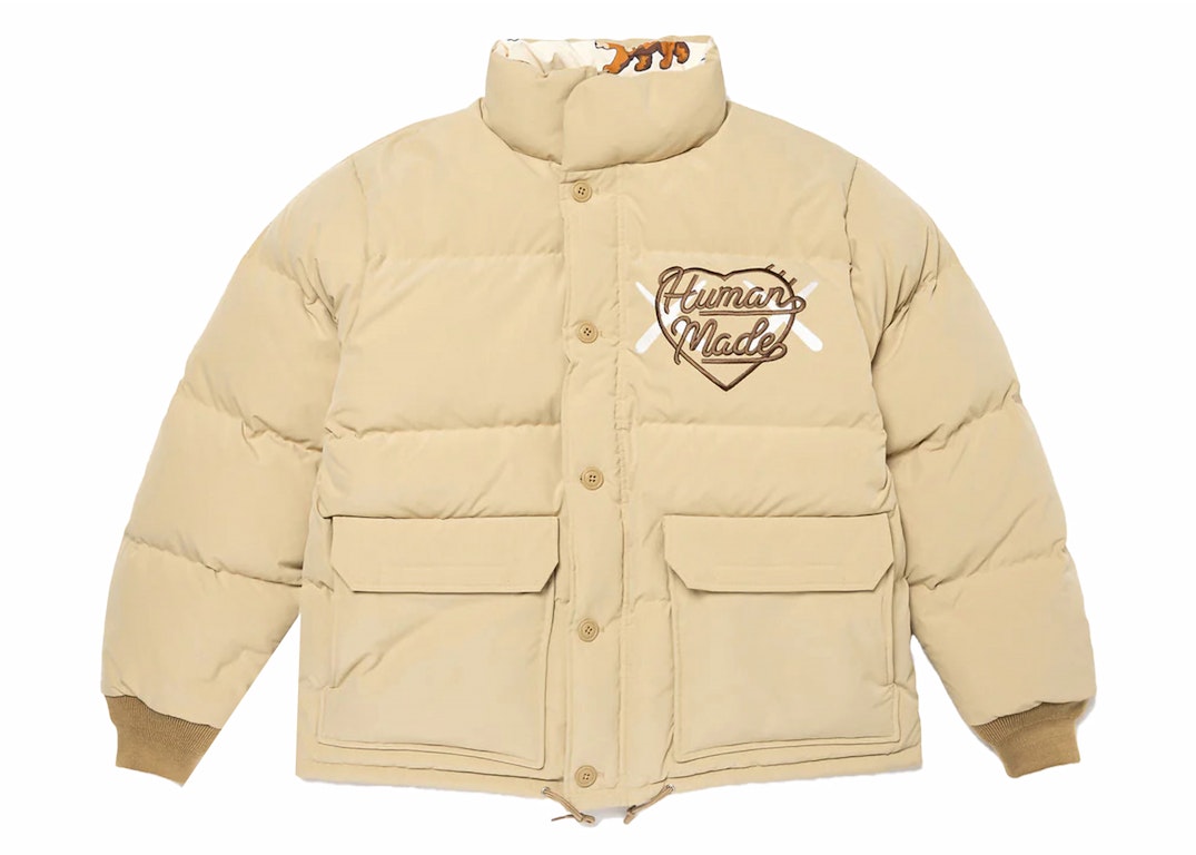 Pre-owned Human Made X Kaws Down Jacket Beige