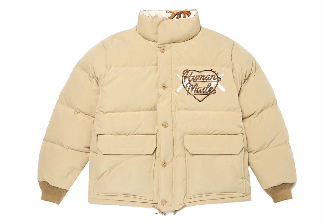Pre-owned Human Made X Kaws Down Jacket Beige
