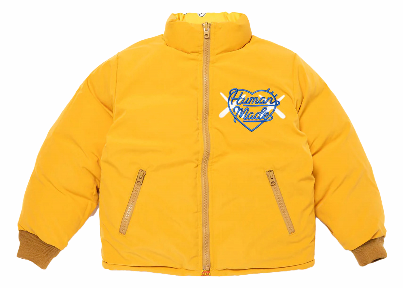 Human Made x KAWS Kids Down Jacket Yellow Kids' - FW23 - GB