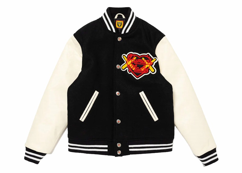 ブランド雑貨総合 KAWS Lサイズ BLACK JACKET VARSITY MADE スタジャン