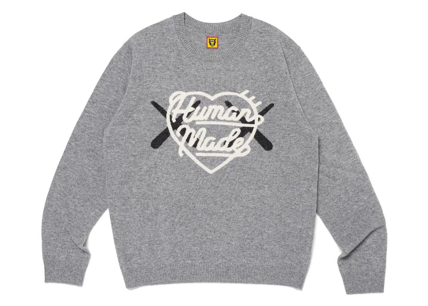 Human Made x KAWS Knit Sweater Grey Men's - FW23 - US