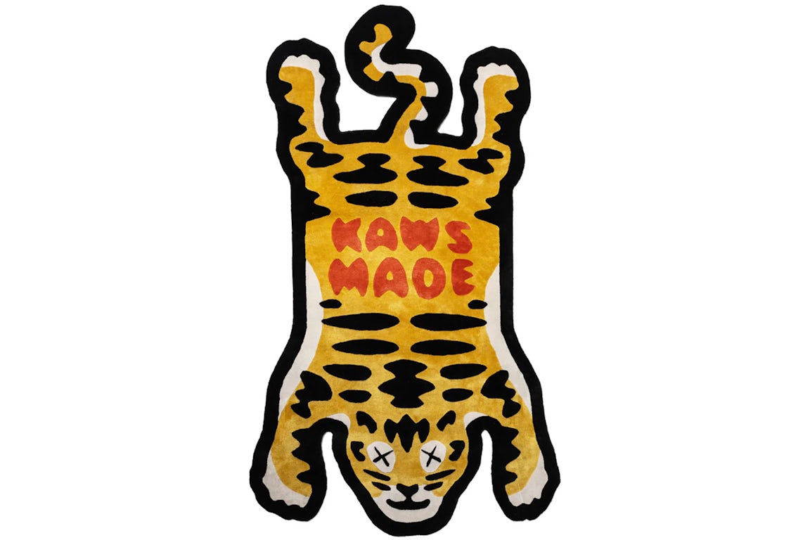 Human Made x KAWS Made Tiger Silk Rug Yellow Men's - SS24 - US
