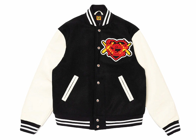 Human Made x KAWS Kids Varsity Jacket Black Kids' - FW23 - US