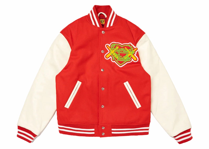 Human Made x KAWS Varsity I Jacket Red Men's - FW23 - GB