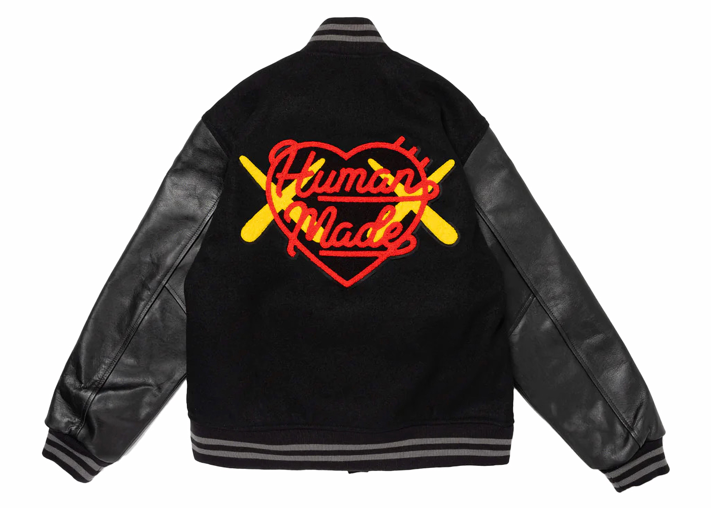 Human Made x KAWS Varsity II Jacket Black Men's - FW23 - US