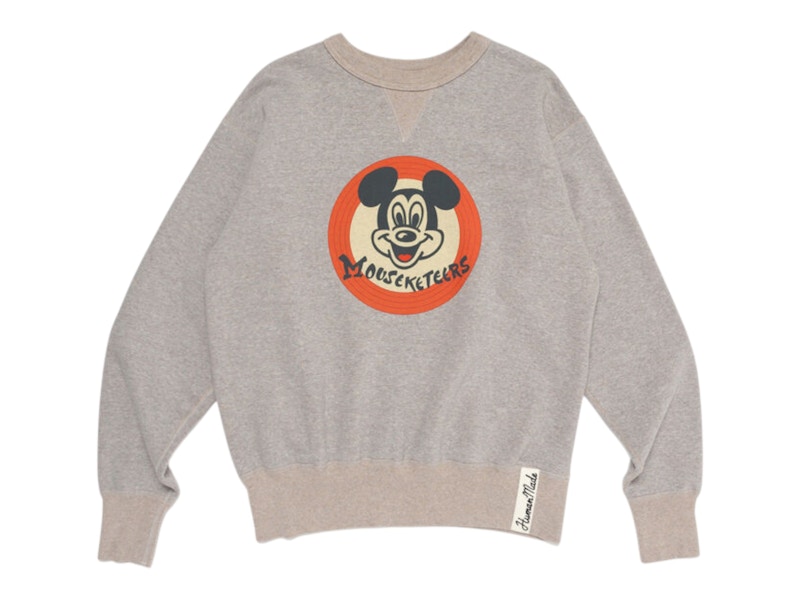 Human Made x Mickey Mouse Club Tsuriami Sweatshirt Grey Men's