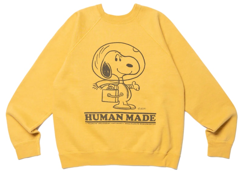 Human Made x Peanuts #1 Snoopy Sweatshirt Yellow Men's