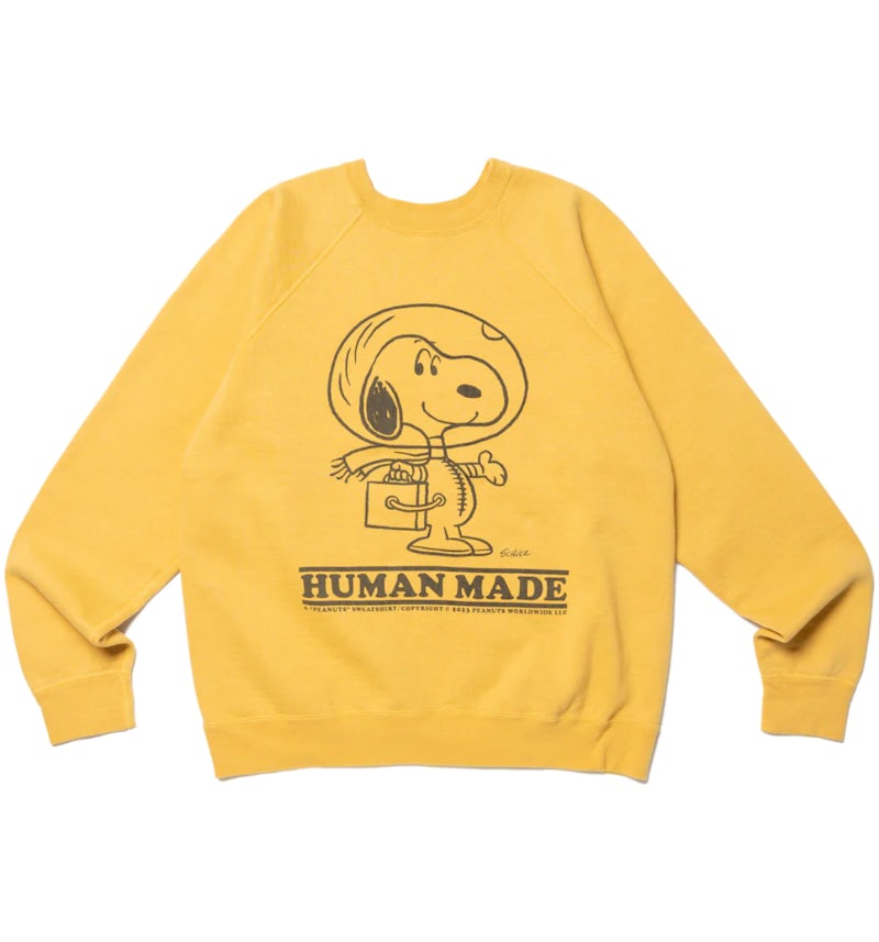 Human Made x Peanuts #1 Snoopy Sweatshirt Yellow Men's SS23 US