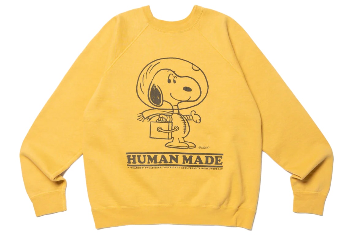 Pre-owned Human Made X Peanuts #1 Snoopy Sweatshirt Yellow