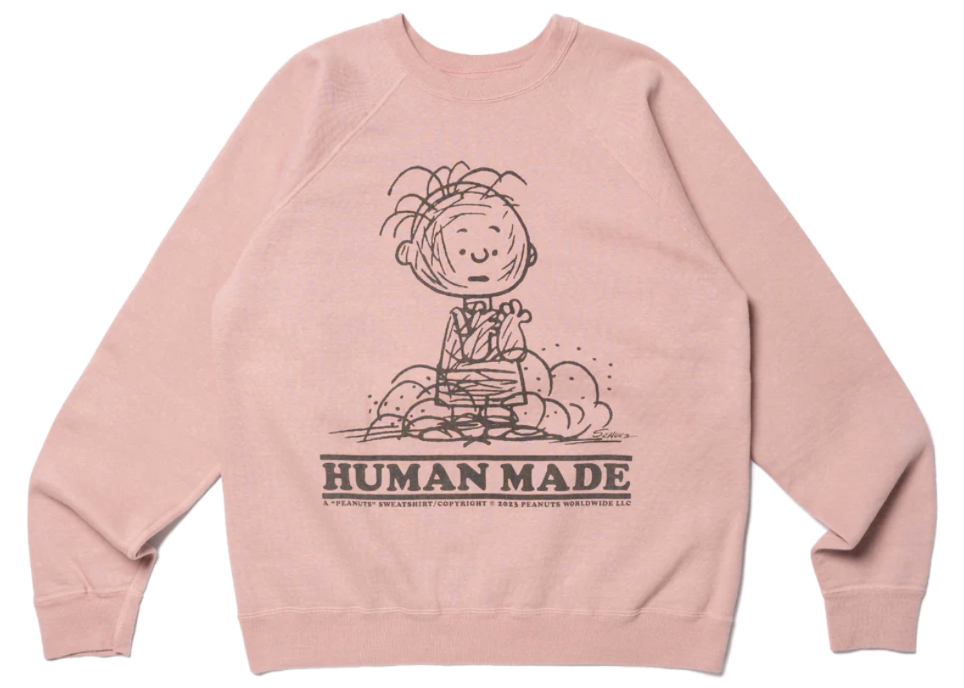 Human Made x Peanuts #2 Charlie Brown Sweatshirt Pink Men's - SS23