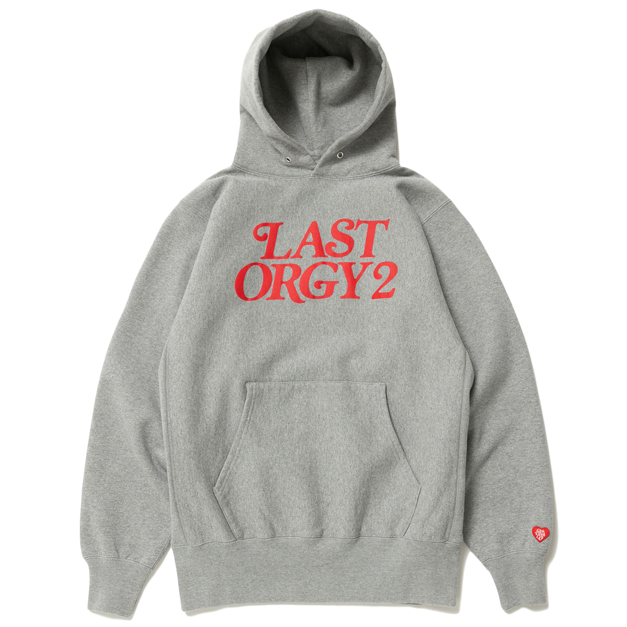Human Made x Undercover Last Orgy 2 GDC Pizza Hoodie Grey Red