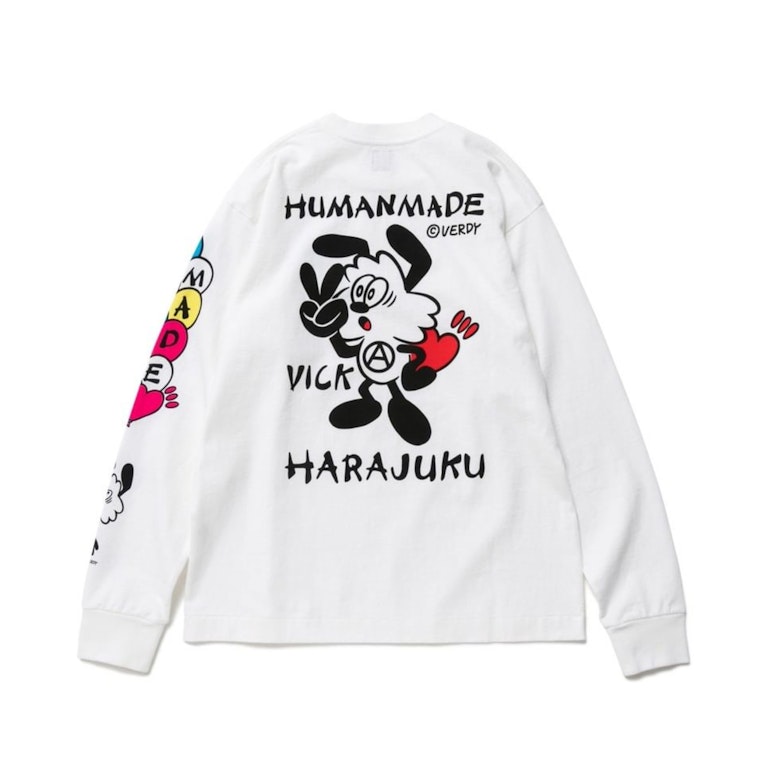Pre-owned Human Made X Verdy Vick L/s T-shirt White