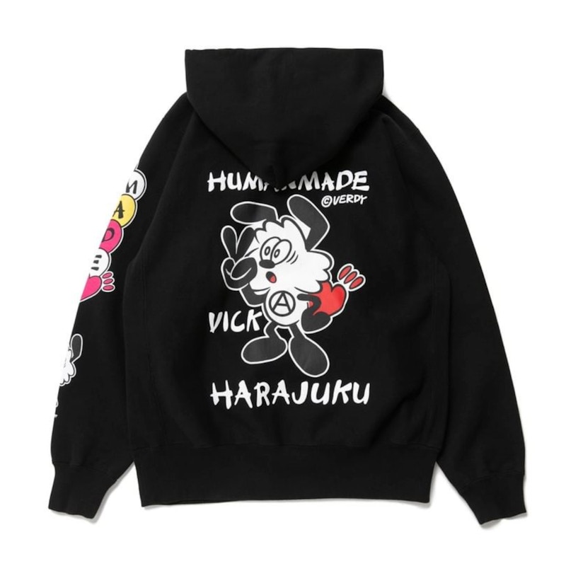 Human Made x Verdy Vick Pizza Hoodie Black Men's - SS22 - GB