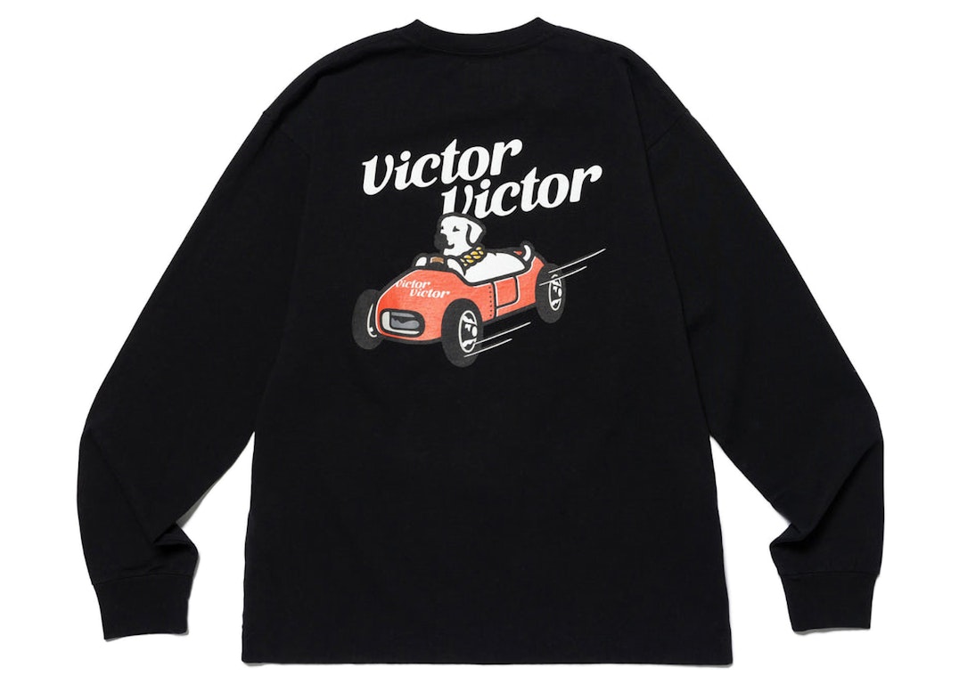 Pre-owned Human Made X Victor Victor L/s T-shirt Black