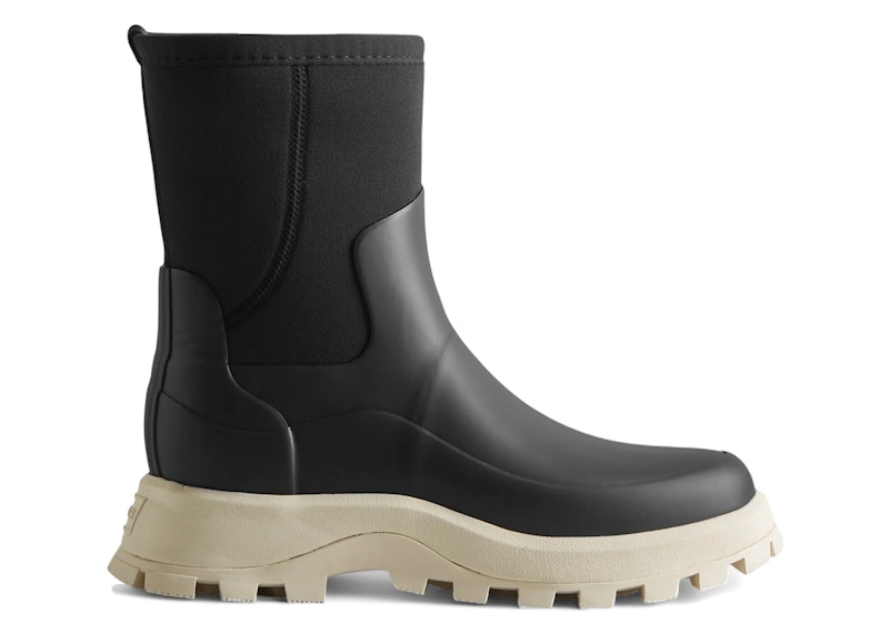 Pre-owned Hunter City Explorer Short Neoprene Boots (women's) Sneakers In Black/shaded White In Multi