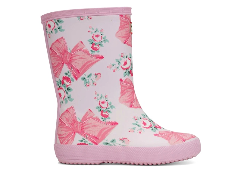 Hunter First Classic Rain Boots LoveShackFancy Pink Bow Hunter First Classic Rain Boots LoveShackFancy Pink Bow