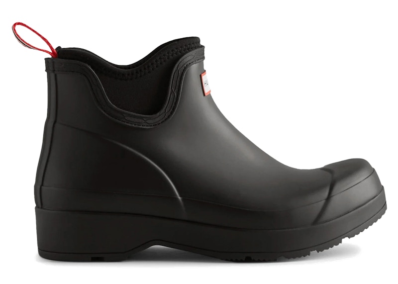 Pre-owned Hunter Men's  Play Neoprene Rain Boots Sneakers In Black