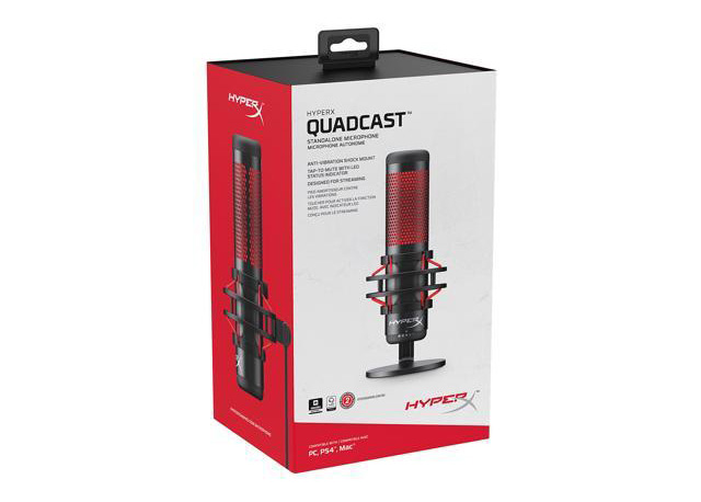 HyperX QuadCast Wired Multi-Pattern Electret Condenser Microphone