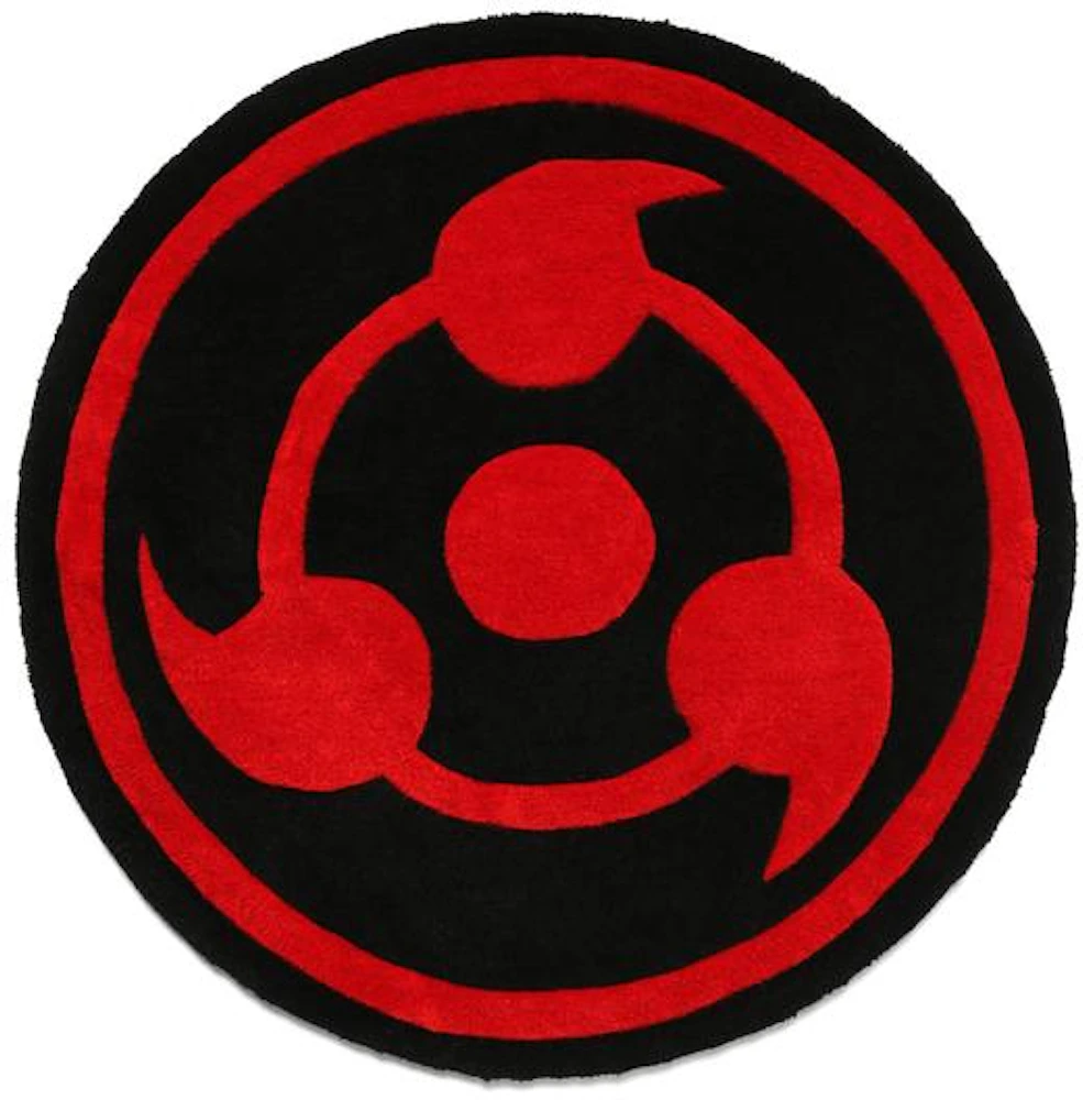 Naruto Classic Sasuke Sharingan Symbol Boy's Red T-shirt-XS