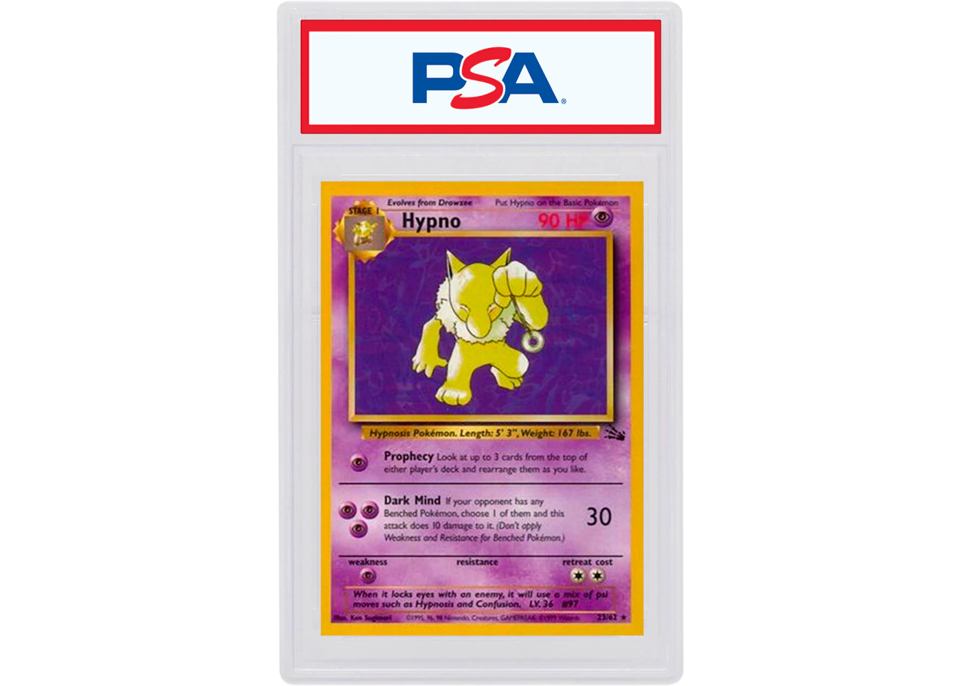 Hypno-Holo 1999 Pokemon TCG Fossil #8/62 - 1999 - US Hypno-Holo 1999 Pokemon TCG Fossil #8/62 - 1999 - US