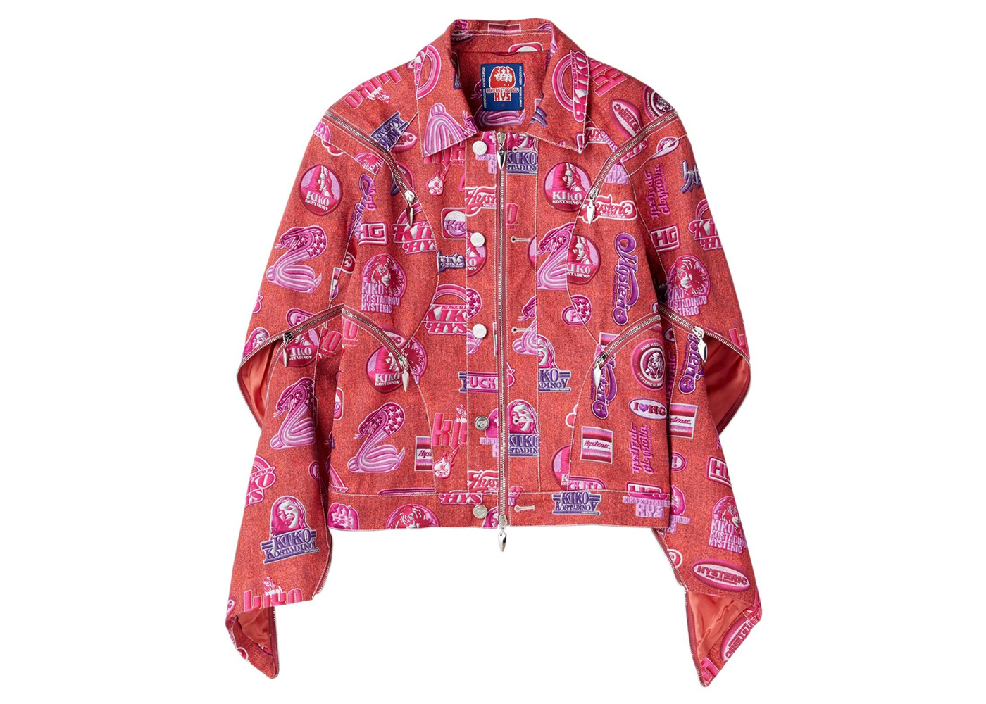 Hysteric Glamour x Kiko Kostadinov Women's Zip Moto Jacket Pink