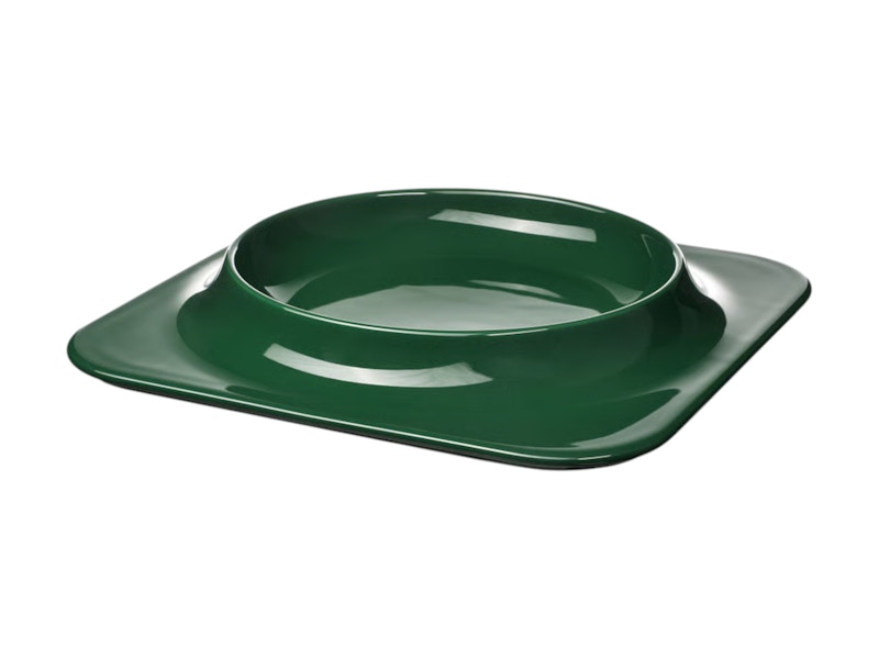 Pre-owned Ikea X Gustaf Westman Vinterfint Plate Dark Green In Multi
