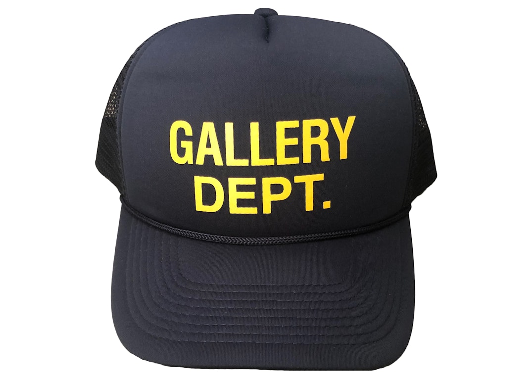 Pre-owned Gallery Dept. Logo Trucker Hat Navy/yellow