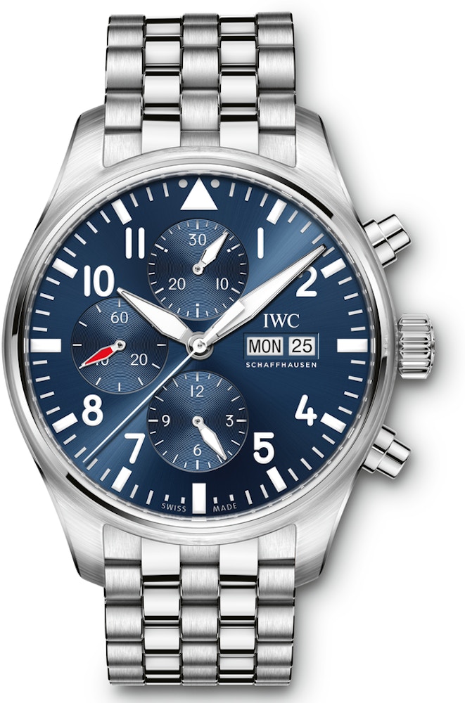 Iwc Pilot Chronograph Le Petit Prince Iw 43mm In Stainless Steel