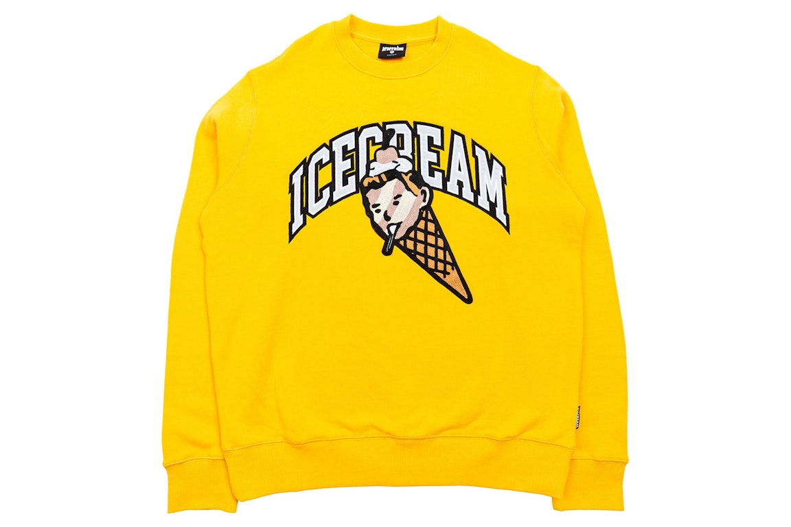 Pre-owned Ice Cream Cherry On Top Crew Sweater Yellow/solar